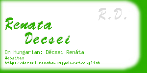 renata decsei business card